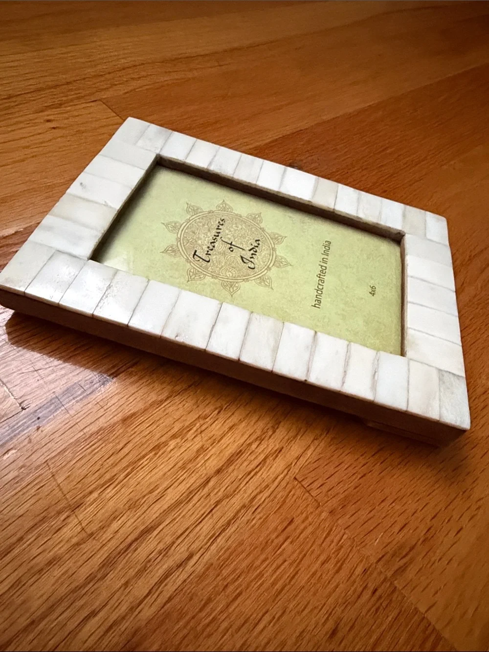 Handcrafted White Marble 4x6 Photo Frame